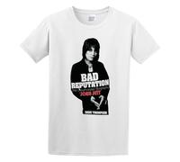 SKKCOR DYYSKE Men's Joan Jett Bad Reputation The Unauthorized Biography of Joan Jett Cotton T Shirt White S