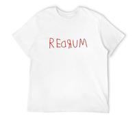 SKKCOR DYYSKE Men's Redrum The Shining Horror Film Stanley Kubrick Jack Nicholson T-Shirts White S