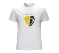 SKKCOR DYYSKE Men's Robin Trower The Playful Heart Custom T Shirts Design Round Neck White S