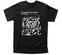 SKKCOR DYYSKE Men's Sun Ra T-Shirt The-Heliocentric-World of Sun Ra Unisex Heavy Cotton Retro Black M
