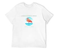 SKKCOR DYYSKE Men's Toukui Stylish Christopher Cross Cross Words T-Shirts White M