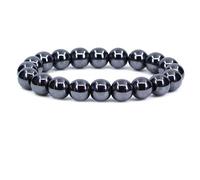 SKKIKHYBPO Braccialetto elastico alla moda, unisex, con perline rotonde da 10 mm, in diaspro, 17,8 cm, unisex, Pietra