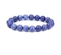 SKKIKHYBPO Braccialetto elastico alla moda, unisex, con perline rotonde da 10 mm, in diaspro, 17,8 cm, unisex, Pietra