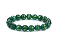 SKKIKHYBPO Braccialetto elastico alla moda, unisex, con perline rotonde da 10 mm, in diaspro, 17,8 cm, unisex, Pietra