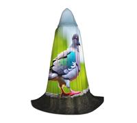 SKKNT Cartoon Pigeon 3 Stampa Halloween Mantello Con Cappuccio A Lunghezza Intera Mantello Con Cappuccio Per Gli Uomini E Le Donne Per Il Carnevale