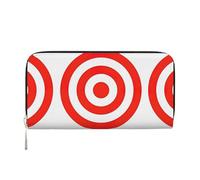 SKKNT Design Target Print Spacious Trendy Leather Hand Wallet Donna Portafoglio Pochette per Casual e Viaggio Uso, nero, Taglia unica, Arte