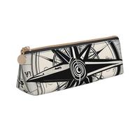 SKKNT Law of the Compass Navigation 1 Print Cosmetics Case Grande Capacità Triangolo Design Zip Portapenne per Strumenti di Scrittura