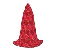 SKKNT San Valentino Rosso Cuore Fiore Stampa Halloween Con Cappuccio Mantello A Lunghezza Intera Con Cappuccio Per Gli Uomini E Le Donne Per Il Carnevale