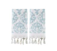SKL Home Asciugamano da bagno in 100% cotone turco, colore acqua, 2 pezzi
