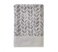 SKL Home Asciugamano da bagno in 100% cotone turco, grigio, 71 x 137 cm