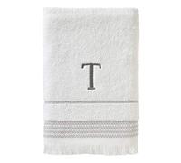 SKL Home Asciugamano da bagno, T, cotone, bianco, 28x54