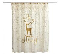 SKL Home by Saturday Knight Ltd. Merry Reindeer - Set di tende da doccia e ganci, 13 pezzi, colore: Bianco