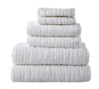 SKL Home CloudSoft Cotton Luxus-Handtuchset, 6-teilig, Wei