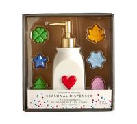 SKL Home Dispenser di sapone, resina, bianco, 368,5 g