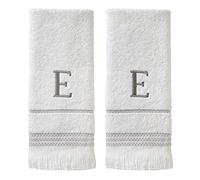 SKL Home Set di asciugamani, E, Cotone, Bianco, 16x26