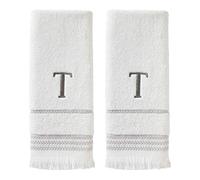 SKL Home Set di asciugamani, T, Cotone, Bianco, 16x26