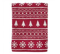 SKL Home Winter Fair Isle - Asciugamano da bagno, colore: Rosso