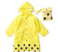 SKL Unisex Kid's Fashion Waterproof Cartoon Raincoat for boy or girl,4 sizes,3 colors (Yellow, X-large) by SKL