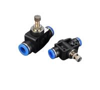 SKLIQMMV Valvola a Farfalla SA 2 Pezzi, valvola di Controllo del Flusso d'Aria, Tubo Flessibile dell'Acqua da 4 mm, 6 mm, 8 mm, 10 mm, 12 mm, valvola Manuale pneumatica, connettore a innesto.(SA-6)