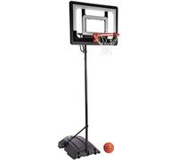 SKLZ Pro Mini Hoop - Sistema con Base Portatile | Nero; altezza regolabile 0,53-2,13 m; palla mini 17,8 cm; tabellone in policarbonato; base zavorrata portatile