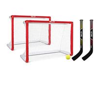 SKLZ Pro Mini set da hockey in miniatura per interni, include 2 obiettivi, 2 bastoncini e 1 palla in schiuma, taglia unica, rosso
