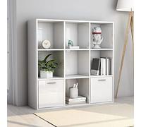 SKM Libreria Bianco Lucido 98x30x98 cm in Truciolato-1122
