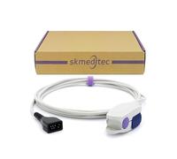 skmeditec compatibile con cavo Nonin Sensore SpO2, sonda a clip da 9,8 piedi con connettore a 7 pin, cavo di ricambio