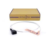 Skmeditec Sensore SpO2 monouso 4 pezzi Cavo da 3,2 piedi compatibile con sonda Nonin, sonda a nastro adesivo con connettore a 7 pin, cavo di ricambio per 6000CI/7000I