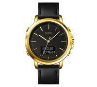 SKMEI 1652 Orologio da uomo in lega di pelle sportiva a doppio movimento, colore