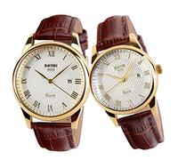 SKMEI Coppia di orologi per coppie, uomini e donne, per lui e per lei, set di orologi per marito, moglie, San Valentino, orologio da polso abbinato, regalo di nozze, impermeabile, alla moda, al