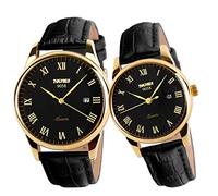 SKMEI Coppia di orologi per coppie, uomini e donne, per lui e per lei, set di orologi per marito, moglie, San Valentino, orologio da polso abbinato, regalo di nozze, impermeabile, alla moda, al