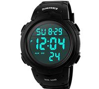 SKMEI Digital militare s-shock orologi di moda sport all' aria aperta uomo impermeabile orologio grande quadrante blu chiaro