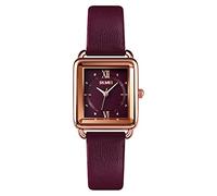 SKMEI - Orologio da donna in pelle, elegante, rettangolare, analogico, al quarzo, impermeabile, da donna classico 1.3*0.9*0.39 inch Viola-d