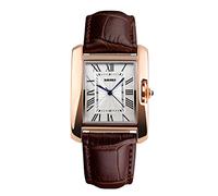 SKMEI orologio da polso impermeabile 30M per la donna Fashion Square Dial Business casual orologi donne brune