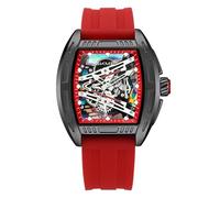 SKMEI Orologio da uomo alla moda con quadrante grande e scheletro, analogico, di lusso, casual, impermeabile, con luminoso, Nero., Moderno, Classico