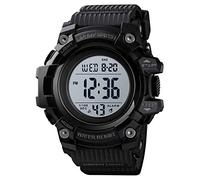 Skmei - Orologio sportivo da uomo, digitale, 5 ATM, impermeabile, multifunzione, display EL con allarme 1522Nero