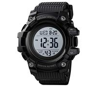 Skmei - Orologio sportivo da uomo, digitale, 5 ATM, impermeabile, multifunzione, display EL con allarme 1552Nero