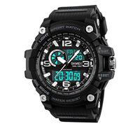SKMEI Ragazzi Orologi Digitali Sport Da Polso Esterna Stile Militare con Allarme LED Impermeabile Cronometro, Nero , L, moda