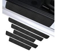 SKNFFF 5 Pezzi Protezione Battitacco Auto per BMW X3 E83 F25 G01 G45,Adesivo Paraurti in Fibra di Carbonio AntiGraffio Protezione del Davanzale