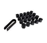 Skoda 000071215P041 - Tappi per bulloni per Ruote, Colore Nero Lucido, Solo per Viti Standard