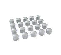 Skoda 000071215P7ZS - Tappi per bulloni per Ruote, 20 Pezzi, Standard, cromati Metallizzati