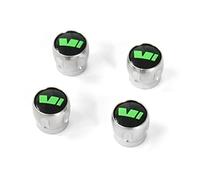 Skoda 00071215H Tappi per valvole Motorsport VRS Tappi per valvole pneumatici, nero/verde