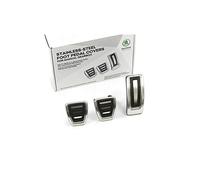 Skoda 5E1064200 - Tappi per Pedali, 3 Pezzi, in Acciaio Inox Spazzolato, per Tuning Sportivo, Solo per Cambio Manuale