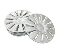Skoda 657071456 - Set di 4 copricerchi Tecton da 16 Pollici, per Cerchi in Acciaio 6Jx16 ET40, Colore: Argento