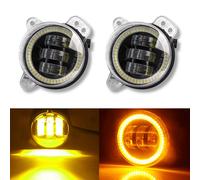 Skoda Fabia Fendinebbia Anteriore Set LED Giallo Angel Eyes 99-07 Lampada Coppia