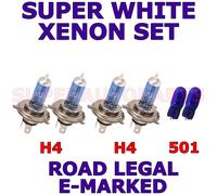 SKODA OCTAVIA 1996-2013 Set Di 2x H4 H4 501 Lampadine A XENON
