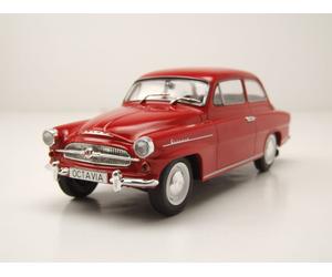 Skoda Octavia Eccellente 1959 Rosso Modellino Auto 1:24 Whitebox