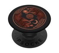 Sköll e Hati Yin Yang Sole e Luna Norrena Cerchio Runico PopSockets PopGrip Adesivo