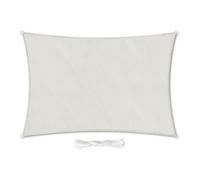 Vela parasole rettangolare 2 x 4 m con anelli di fissaggio poliestere permeabile all'aria