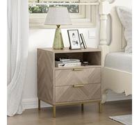 Skokliz Comodini Camera da Letto con 2 Cassetti Cameretta Cassettiera Comodino da Notte Tavolino Laterale tavolino da Divano Salotto